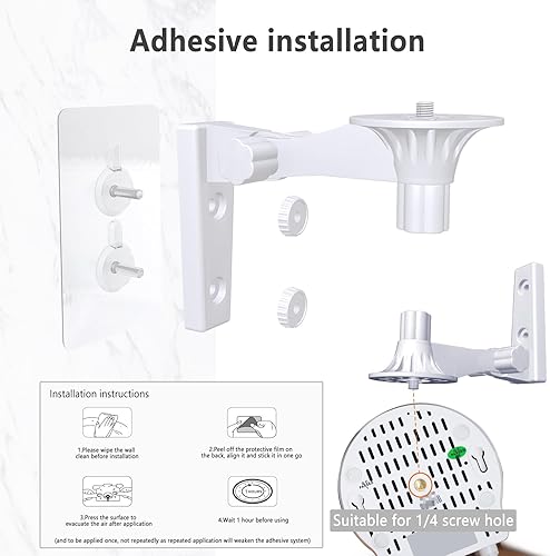 Miniatura 3 de Paquete de 2 soportes de pared compatibles con Blink Mini Pan, soporte de pared de seguridad ajustable