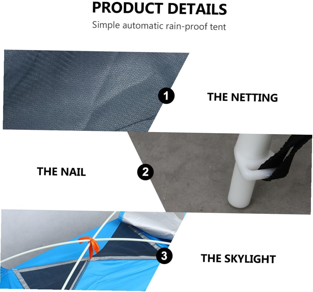 Automatic Rainproof Beach Tent Portable Sun Shelter for People Foldable Lightweight Outdoor Camping Canopy with Breathable Material Easy Setup for Hiking Fishing Golfing