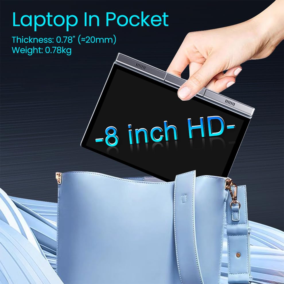 Amazon.com: KOOSMILE 8 Inch 2-in-1 Mini Laptop,HD Rotatable Touch