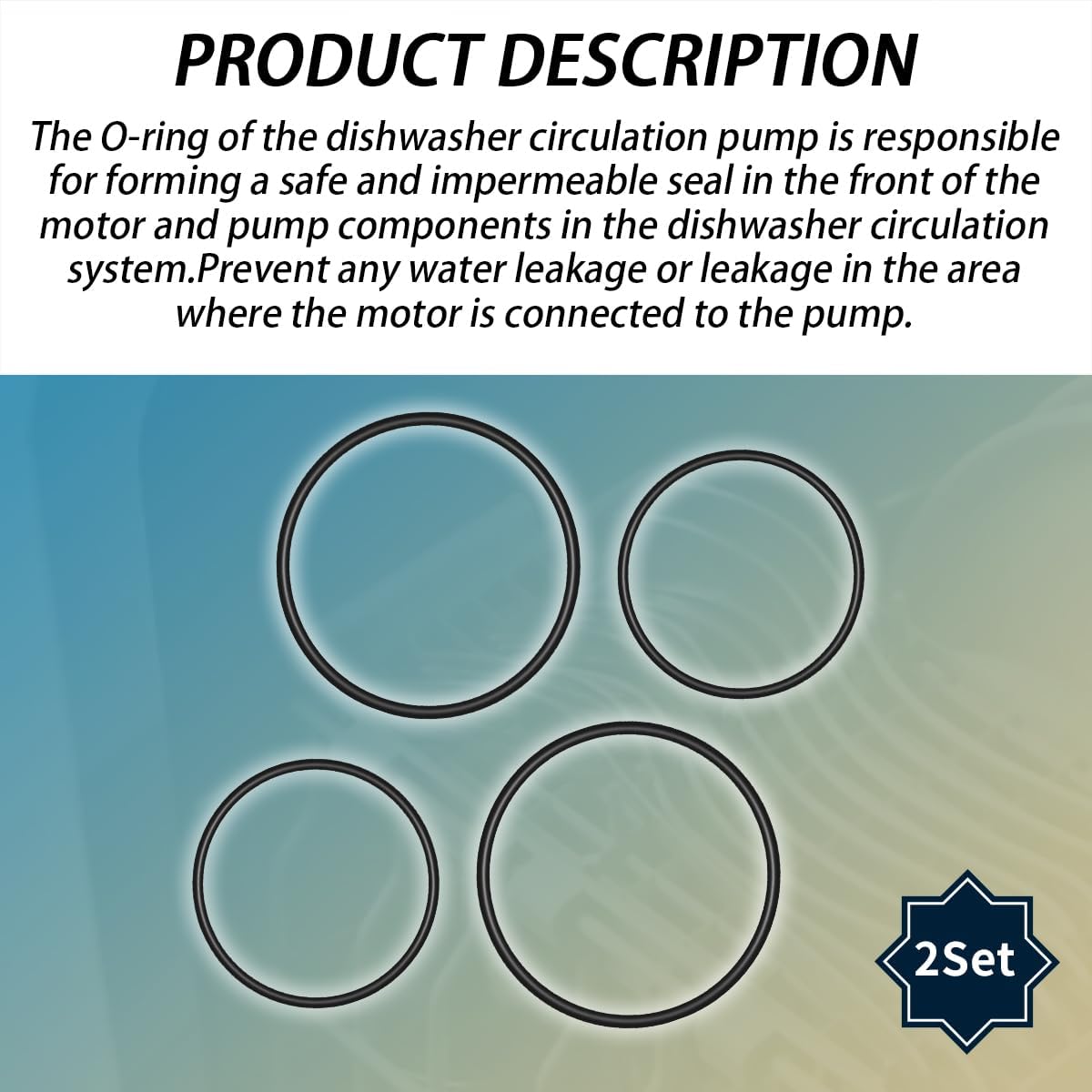 2Set of 154247001 & 154246901 Dishwasher Circulation Pump O-Rings | Fit for Frigidaire Dishwashers,Repalce 154246901, AP2109101, PS420466, 154247001, AP2109102, PS420467(2)