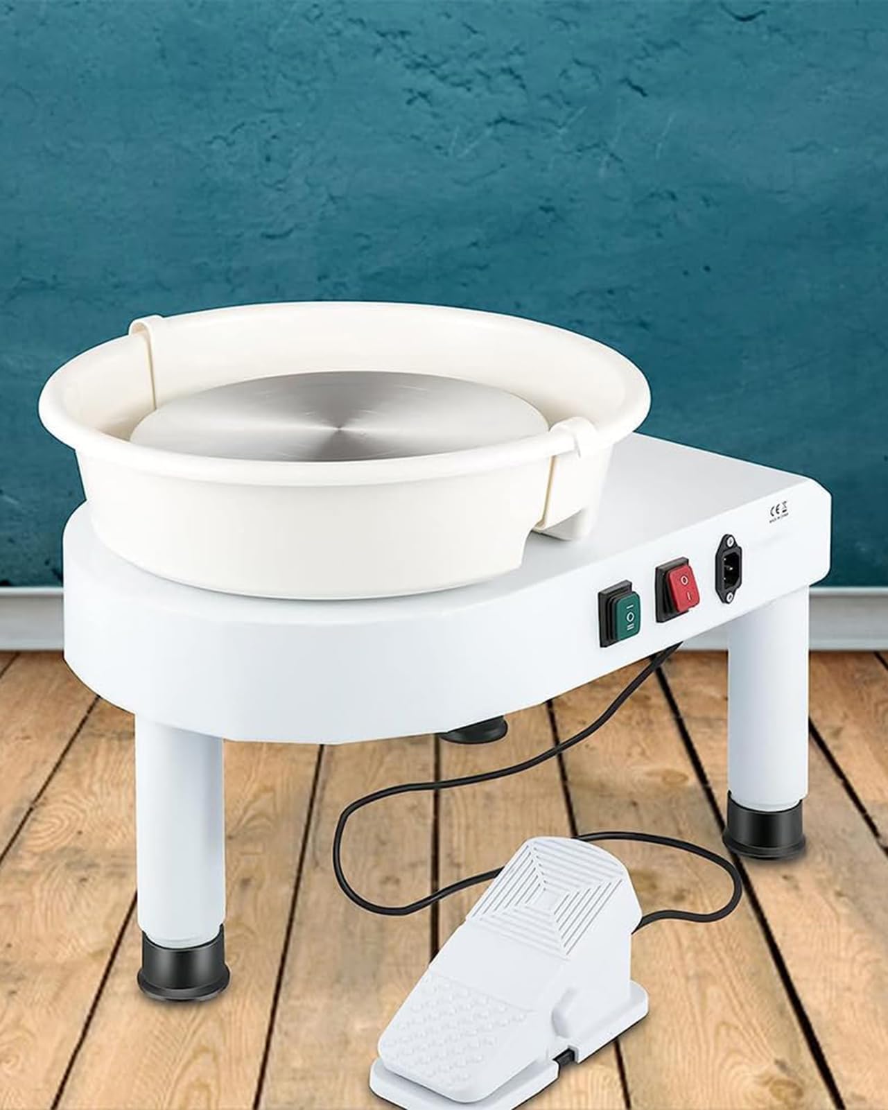 Elektryczne koło garncarskie 35 cm, 350 W, maszyna do formowania kół, regulowana prędkość, maszyna do modelowania gliny ceramicznej, z narzędziami do rzeźbienia, zestaw do modelowania gliny DIY dla