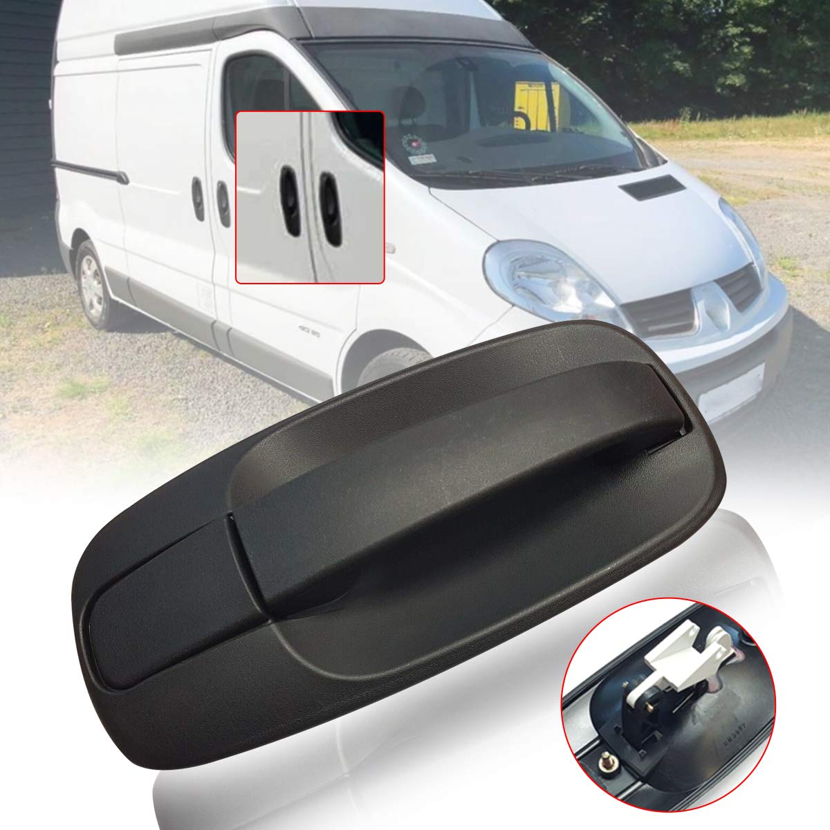 Poignée de porte extérieure pour réparer ouvrant coulissant 07-14