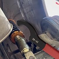 Vista 7 de 9 piezas de juego de llaves de amortiguador enrollable, llave de choque ajustable universal de acero al carbono para la mayoría de ajustes de choque