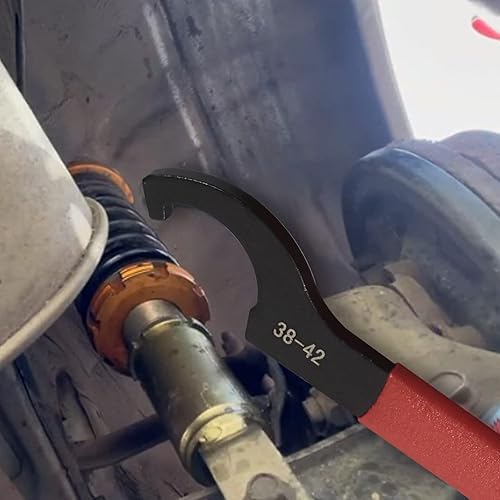 Miniatura 6 de Juego de 4 llaves de choque ajustables de acero resistente para la mayoría de los amortiguadores de bobina, sistema de ajuste y suspensión