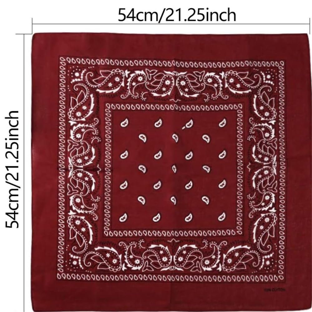 DYRBF - Pañuelo cuadrado unisex de cachemira, 54 x 54 cm, tacto de algodón, bufanda para la cabeza, bufanda para el pelo, bufanda para el cuello