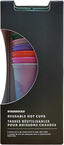 Miniatura 3 de Starbucks Summer 2021 - Vasos calientes reutilizables de edición limitada - Paquete de 6