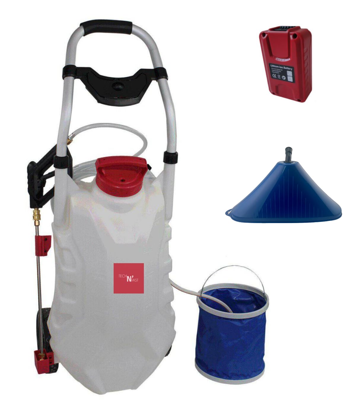 Pro Sprayer 4 : Pulvérisateur électrique 30L avec rinçage intégré - 1 Cloche de pulvérisation Offerte - 1 Batterie - 3 Buses de pulvérisation - Portée 13m