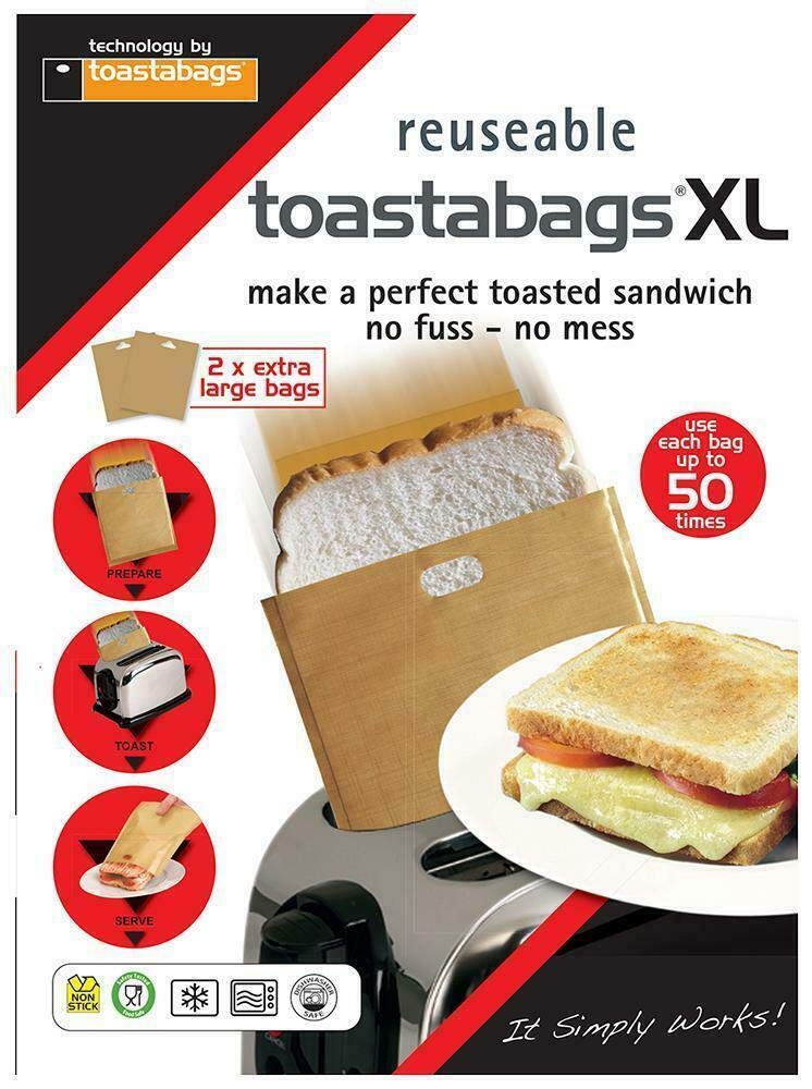 TOASTABAGS XL REUSEABLE UPTO 50 TIMES PER BAG -2XL BAGS