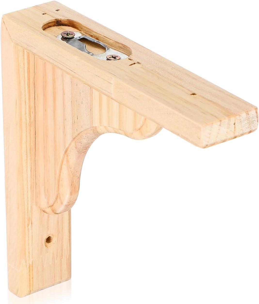 Wooden Triangle Shelf Brackets 5.90X5.90X1.18In Unfinished Paintable Triangular Support Bracket with Screws for Kitchen Cabinets Floating Shelves Book Shelf Brackets