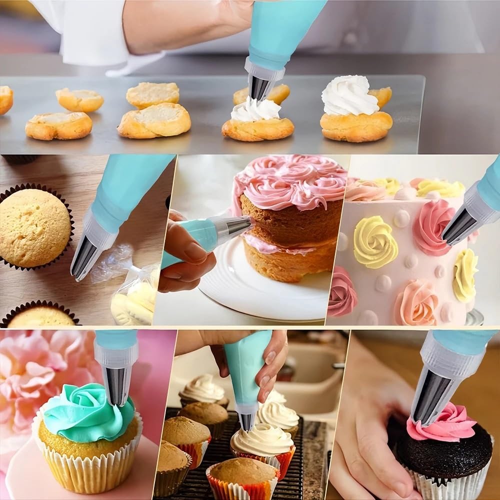 Backzubehör,Torten Zubehör 66/102 STÜCKE Kuchen-drehscheiben Kuchendekorationstisch Haushaltsbackwerkzeuge DIY Dekorieren Drehscheiben Kunststoff 10 Zoll Küchenhelfer(66PCS)
