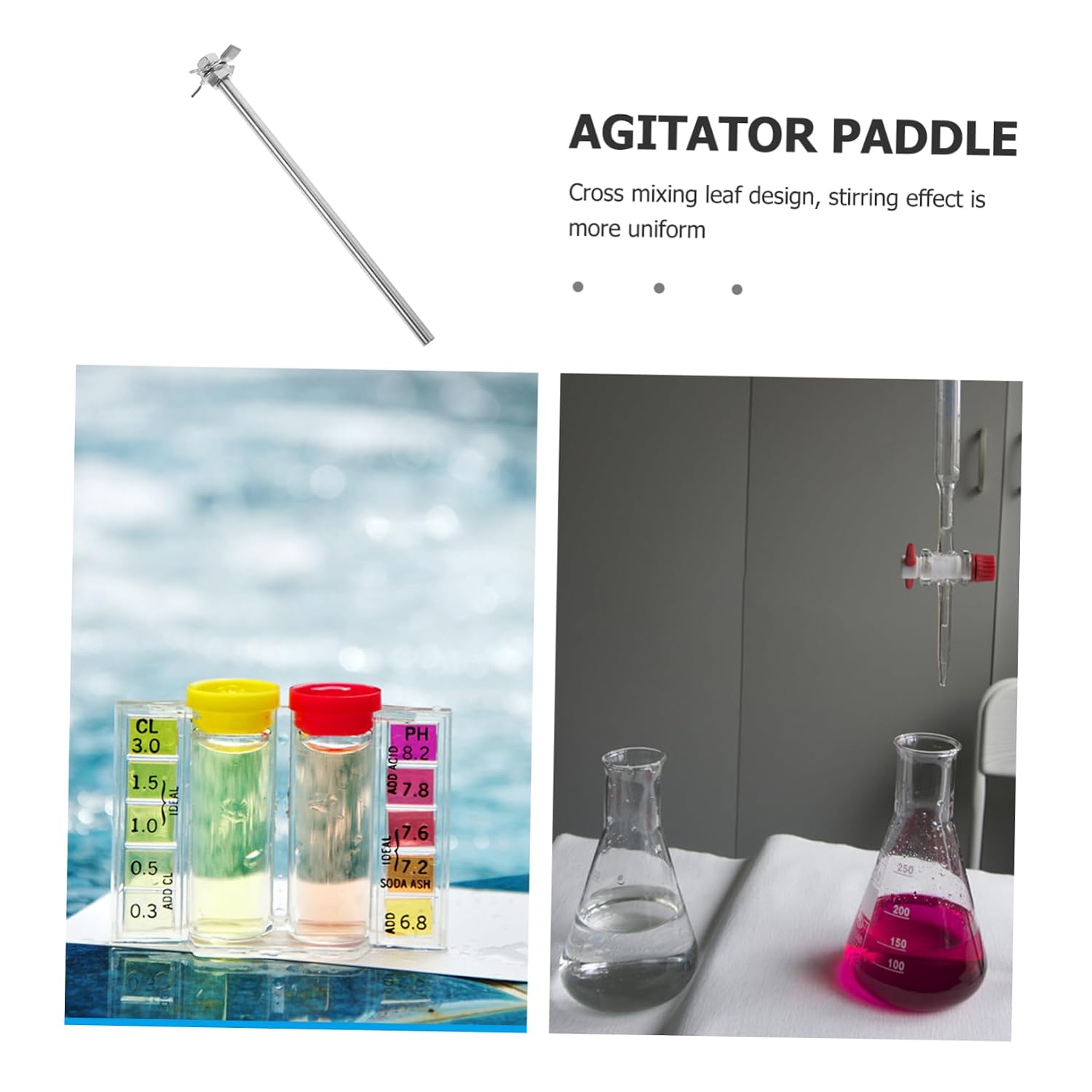 Stir-Frying Leaf Stirring Rod Stainless Steel Lab Mixing Paddle Magnetic Stirrer Bar Chemistry Experimental Tool