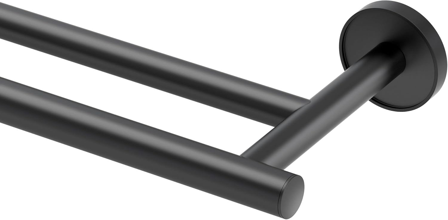 Gatco 5554MX Sky Double Towel Bar, 24 Inch, Matte Black