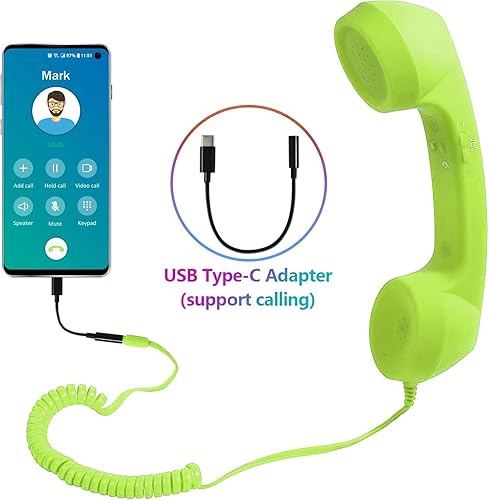 Miniatura 9 de Auricular retro para teléfono, teléfono celular con conector de 0.138 in, receptor de teléfono móvil, auriculares antiguos, receptor de mano para
