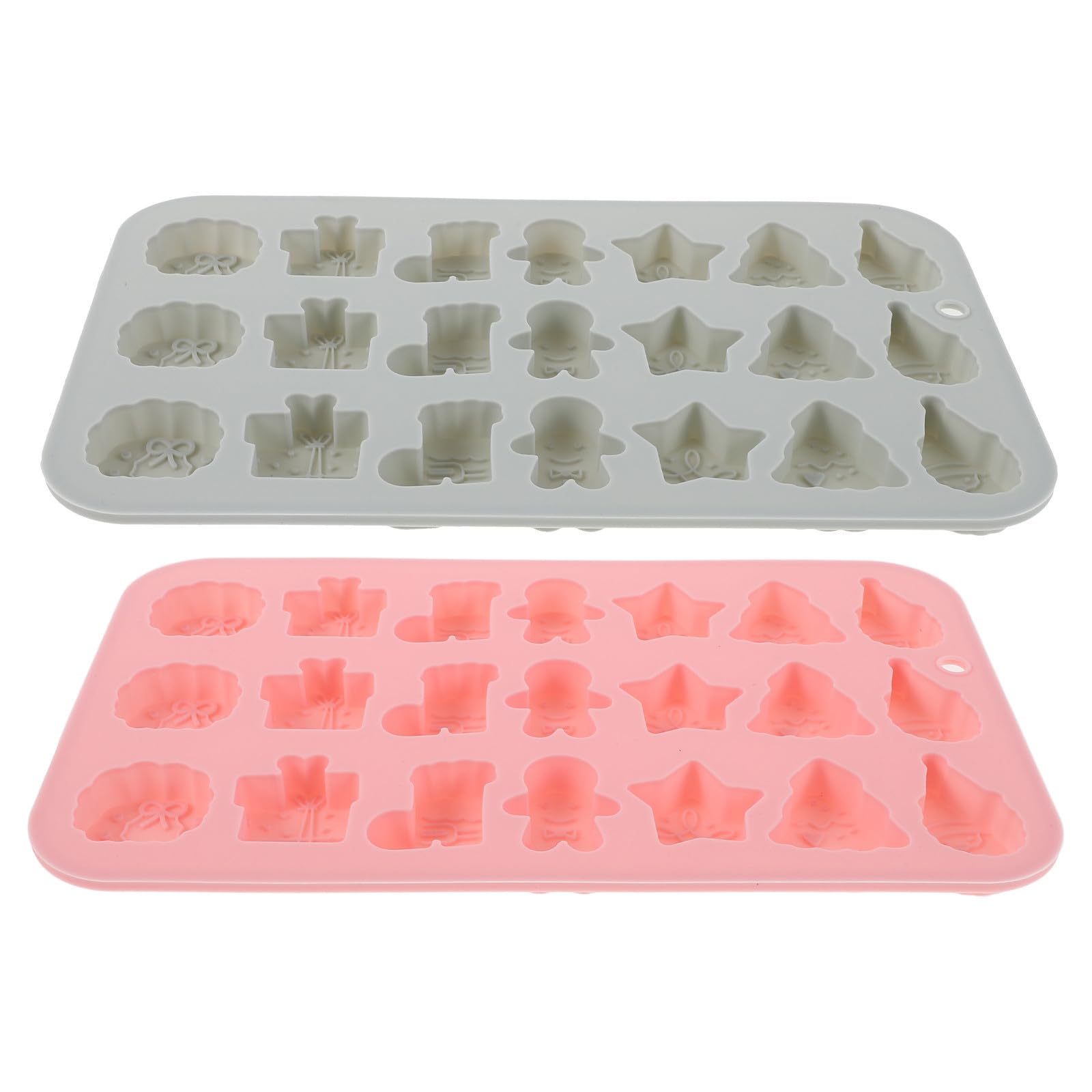 Toyvian 10 Unidades Moldes de Silicona Navideños 3d de 21 Cavidades para