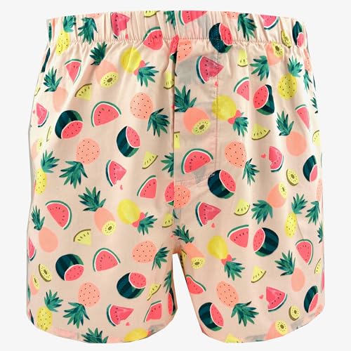 ROCK ATOLL Men's Colorful Funny Animal All Over Print Cotton Boxer Shorts S-XXL