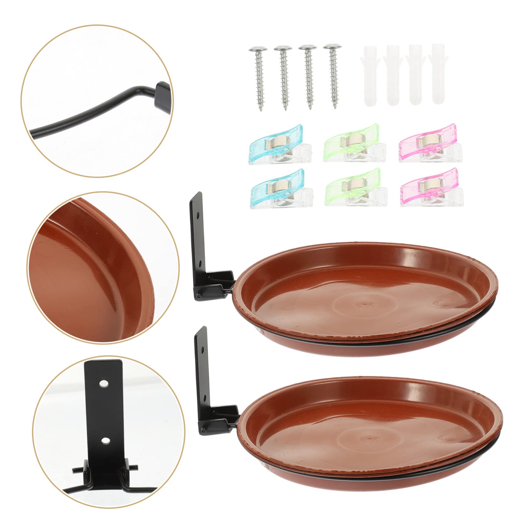 Yardwe 5 Set Mangiatoia Per Uccelli Da Parete Gabbia Mangiatoie Per Uccelli Da Esterno Pesce Persico Mangiatoia Per Uccelli Selvaggio Mangiatoia Solare Per Uccelli All'aperto Plastica