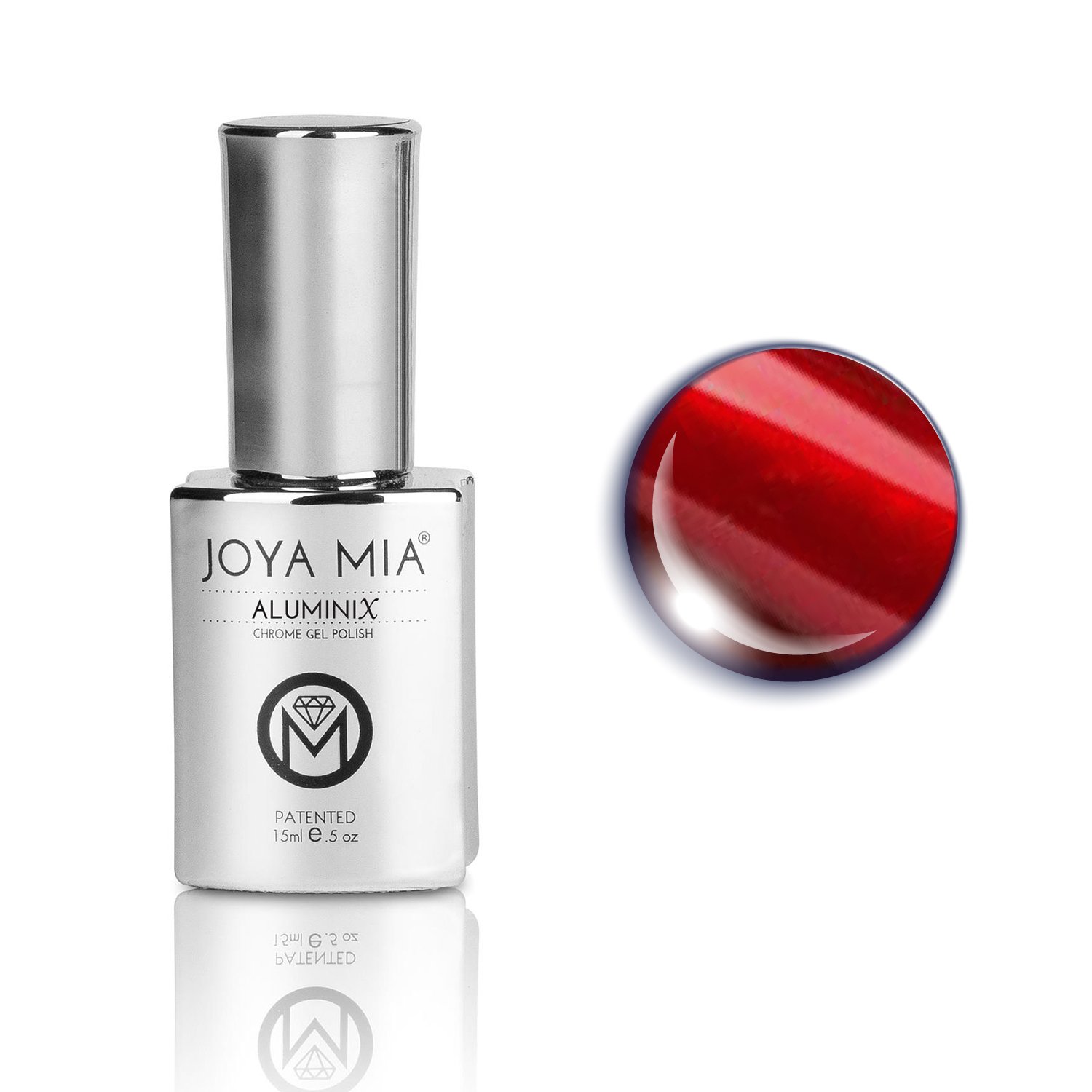 JOYA MIA Aluminix Super shiny Silver Base for Chrome Gel Nail Polish, use without silver base to get Jelly Nail effect, Long Lasting Easily Soak Off 15ml