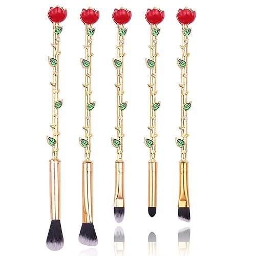 Rose Eye Makeup Brush Set - 5pcs Wand Makeup Brushes