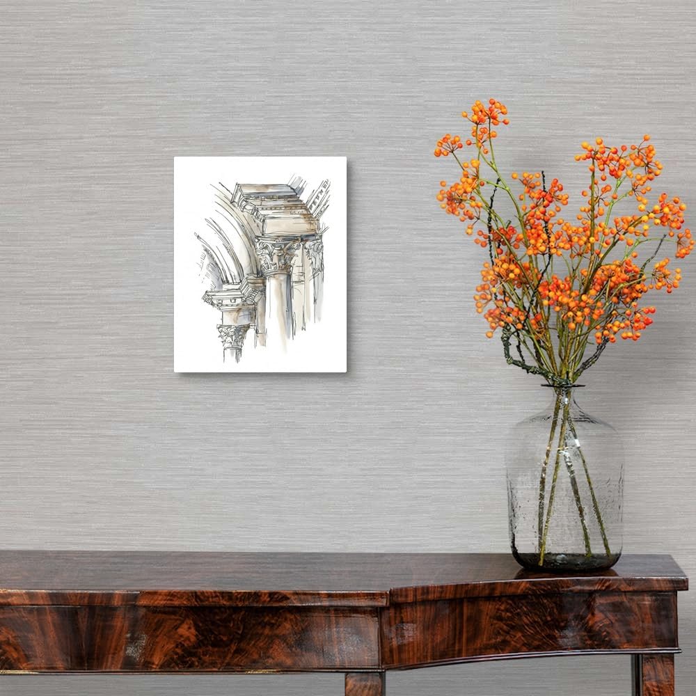 CANVAS ON DEMAND Plein Air Interior Study IV Canvas Wall Art Print by Ethan Harper, Contemporary, Abstract, Traditional, Home Decor, Design, Study Artwork,8" x10in