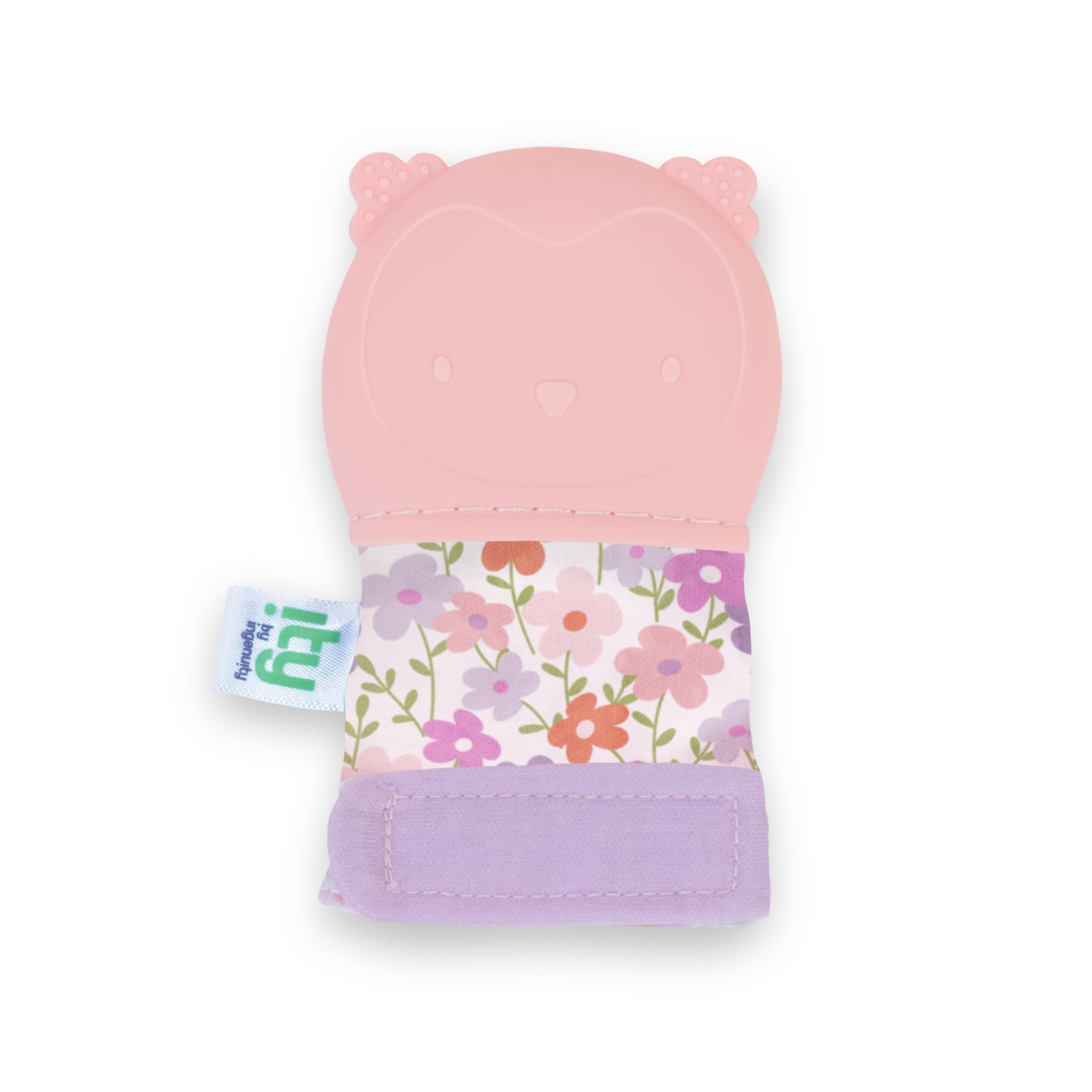 ity by Ingenuity Teething Mitt, BPA-Free, Adjustable Strap, Owl Character, Unisex, for Ages 3 Months and Up - Nally