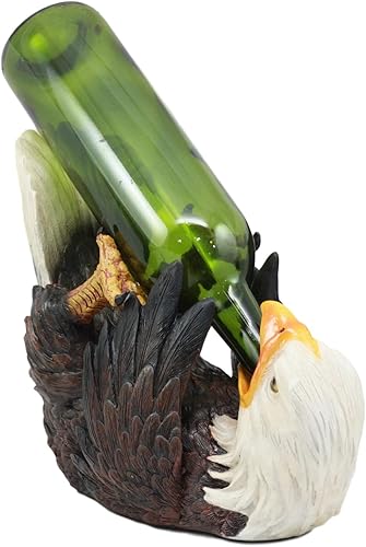 Miniatura 6 de Ebros Gift Estatuilla de soporte para botella de vino de águila calva del orgullo patriótico americano, 11.25 pulgadas de largo como el hogar de los