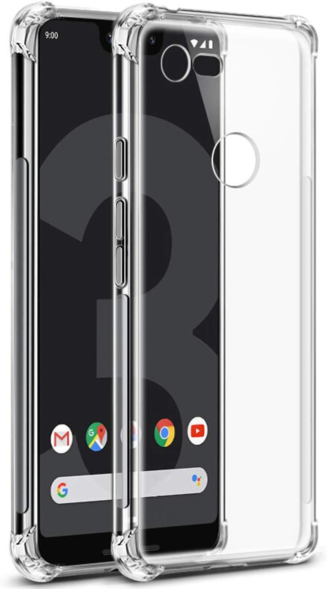 Compatible with Google Pixel 3 XL Case Clear, Crystal Clear Soft TPU Shock Absorption Bumper Slim Thin Cover Case -Clear