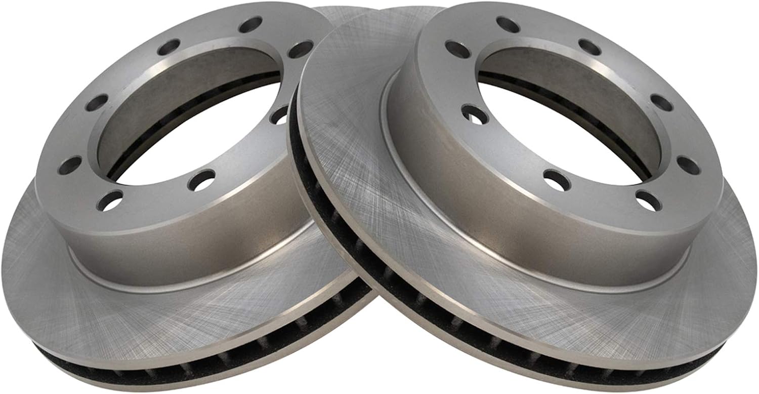 TRQ Front Brake Pad & Rotor Kit Brake Chemical Kit Brake Pads Brake Rotor Semi-Metallic Compatible with 1995-1997 Ford F-250 F-350