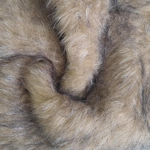 Tissu en fausse fourrure de luxe épais anti-effilochage polyester marron noir blanc