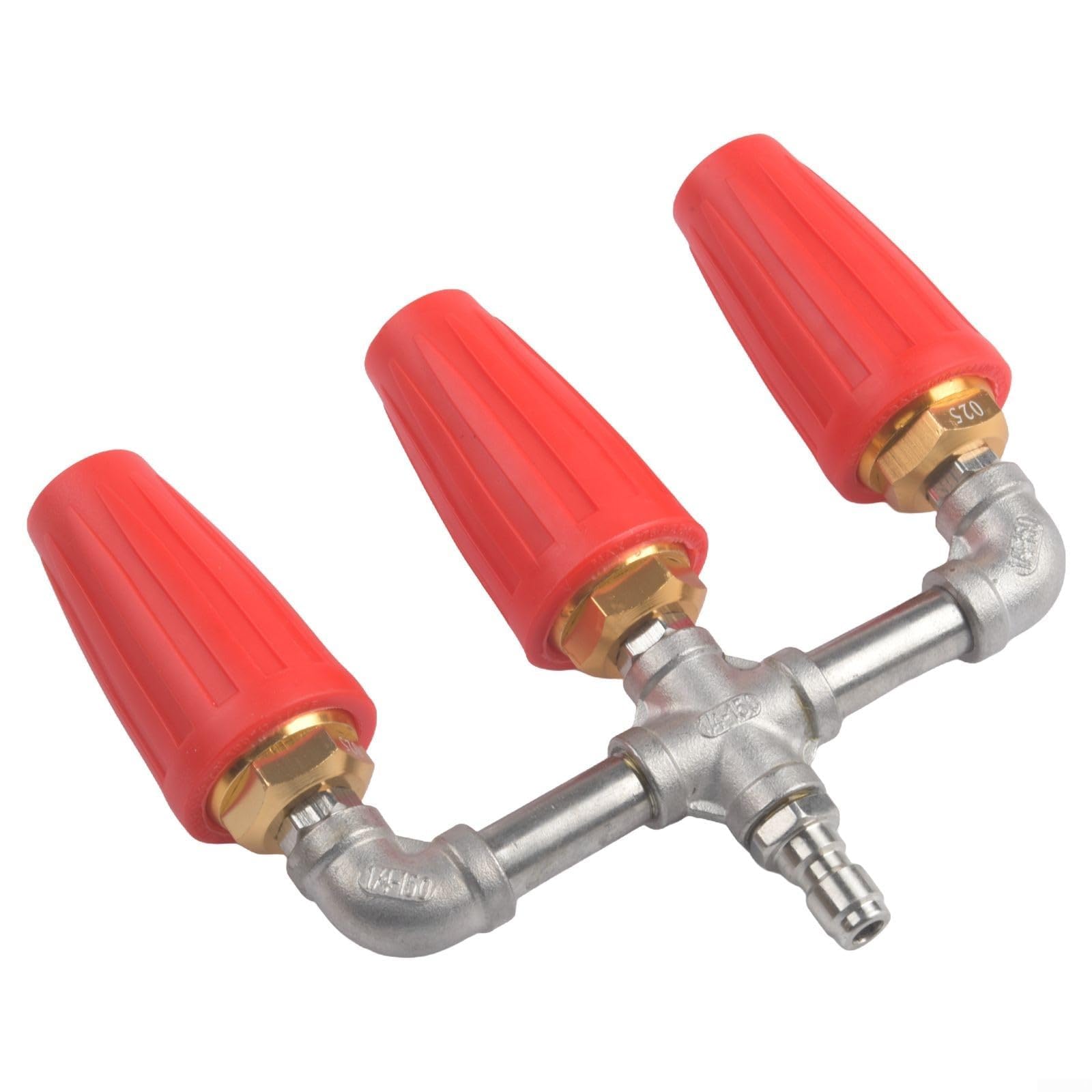 Ugello turbo for idropulitrice | Doppia testa rotante, regolazione a 360 gradi(Red)