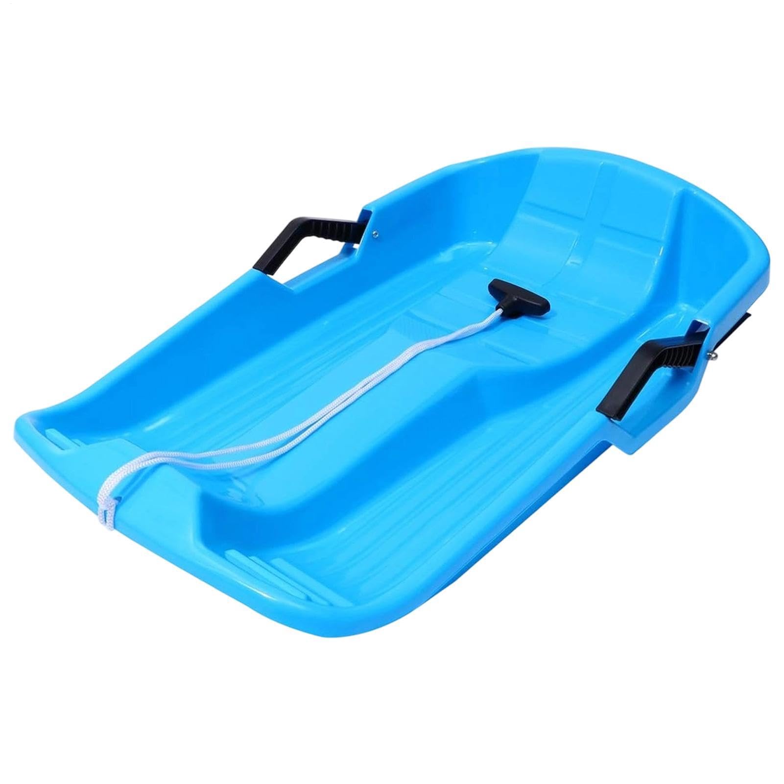 Kinder Schneeschlitten 2-Personen Tragbares Toboggan-Spielzeug Inklusive | Winter Schnee Rodel Board Für und Mädchen Outdoor-Spiel Sand Gras Hänge Abfahrten Alle Jahreszeiten