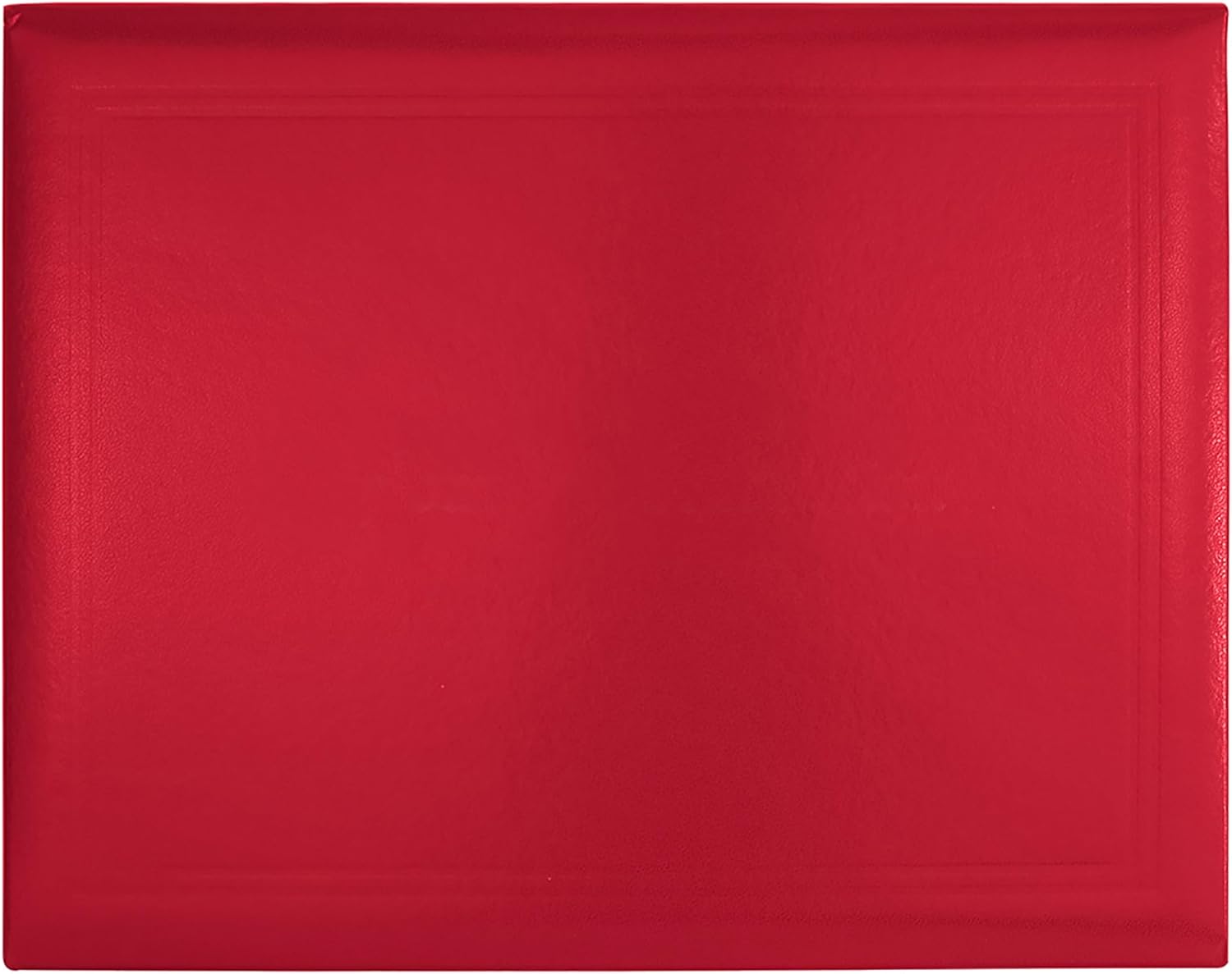 GraduationMall 8.5"x11" Smooth Padded Diploma Cover Certificate Holder Red,12-Packs