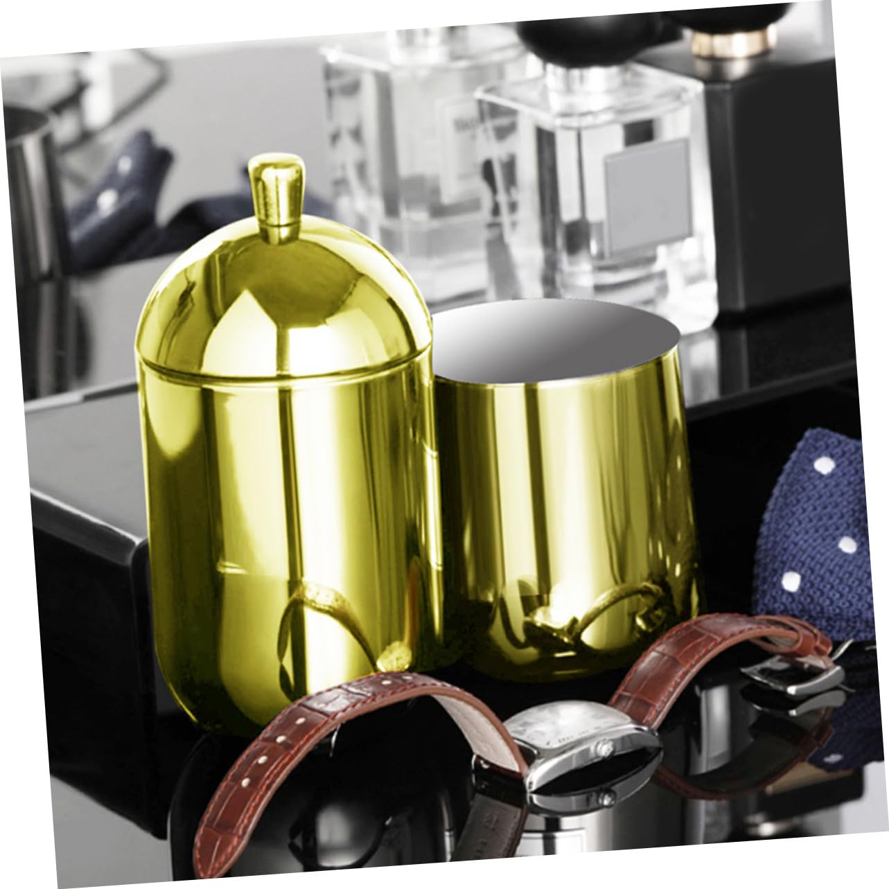Diffusorflasche aus Edelstahl mit Deckel für Aromaöle Gold