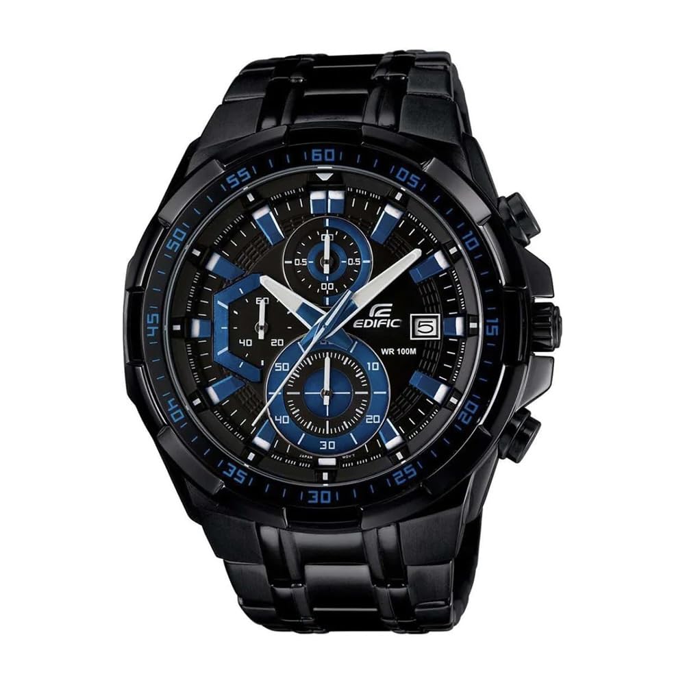 Stainless Steel Mens Vilen Edific Full Black Blue Dial Luxury Chronograph Watch Premium Watch For Man (B0CSGPJYHX) Amazon Price History, Amazon Price Tracker