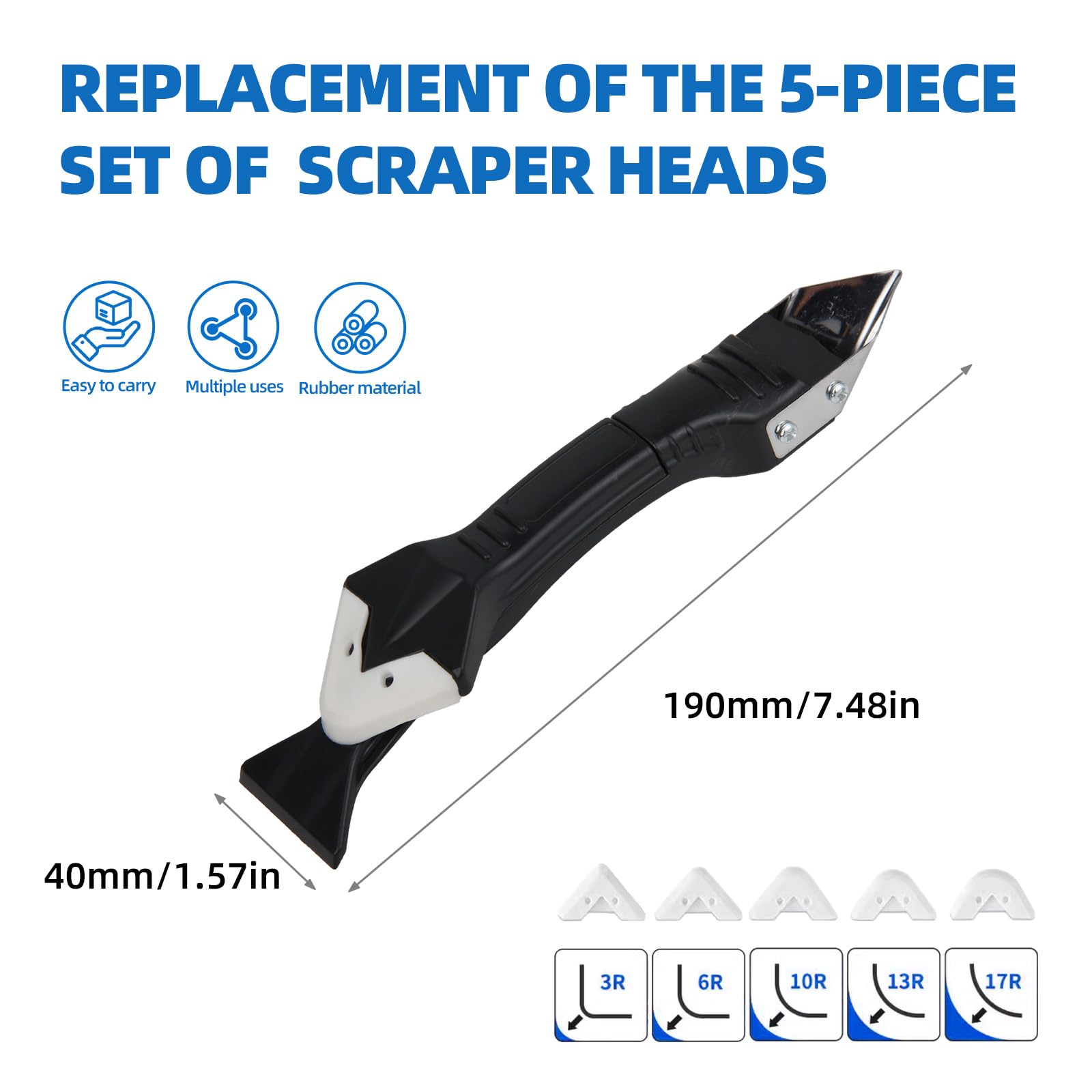 Strumenti Per Calafataggio Silicone Kit, Preciva 5 In 1 Raschietto Spatola Per Sigillante 13 Utensili 8zuymimbkn7s1c5hn13x - Foto 10