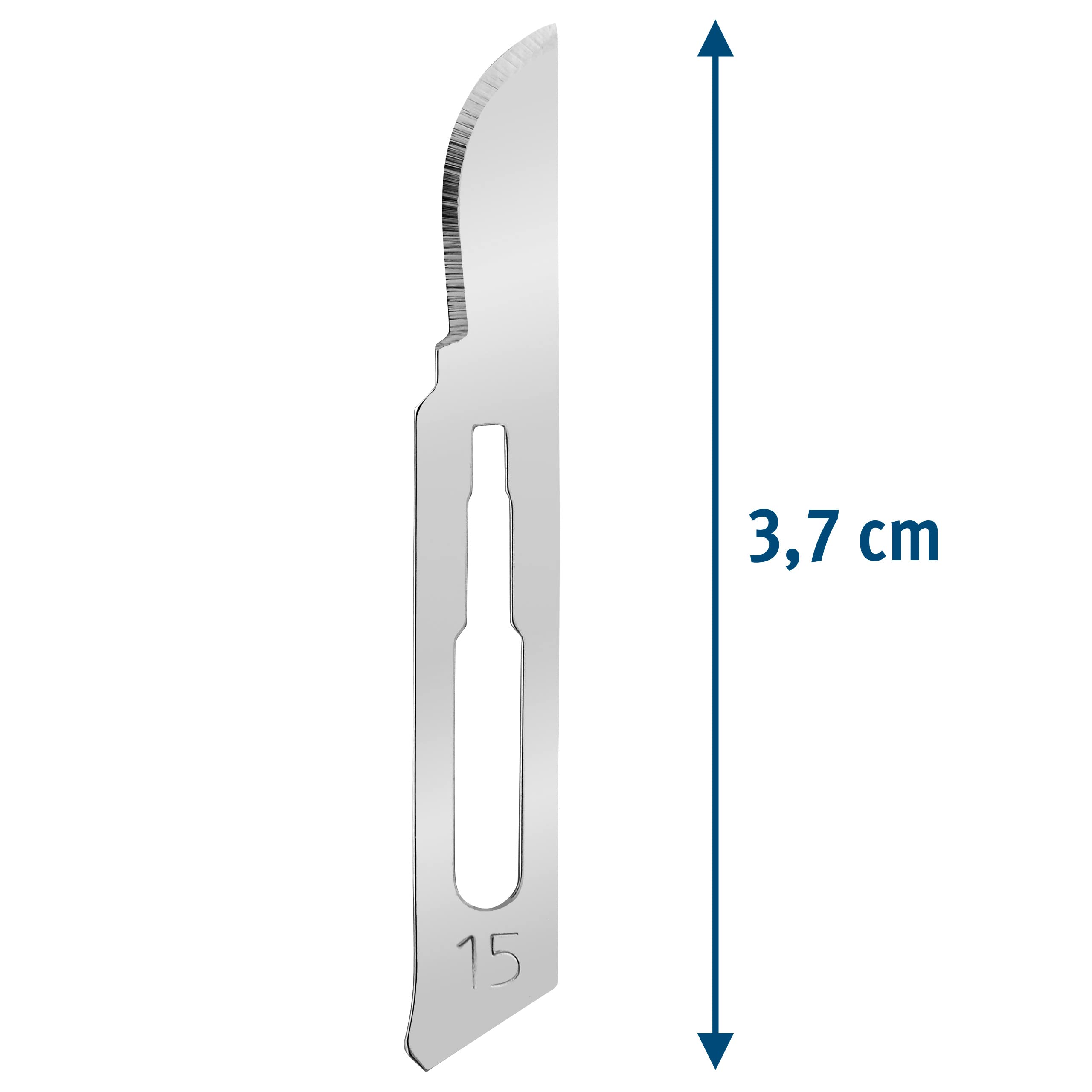 100 cuchillas estériles para bisturí Figura 15 para soporte de bisturí Nº 3 - Extremadamente afilado