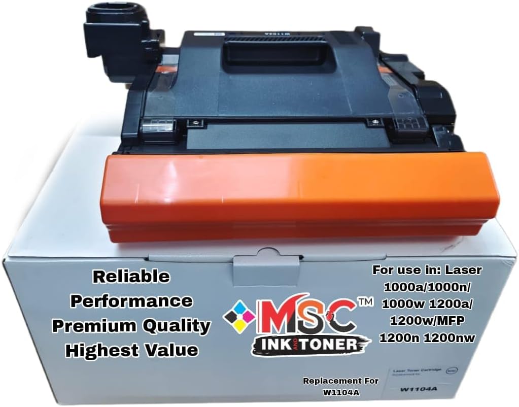 MSC INK AND TONER 104A / W1104A Compatible Imaging Drum Unit for HP Neverstop Laser Printer 1000a, 1000w, MFP 1200a, MFP 1200w,/ MFP1200n/1200nw Neverstop (with New Chip) IMP