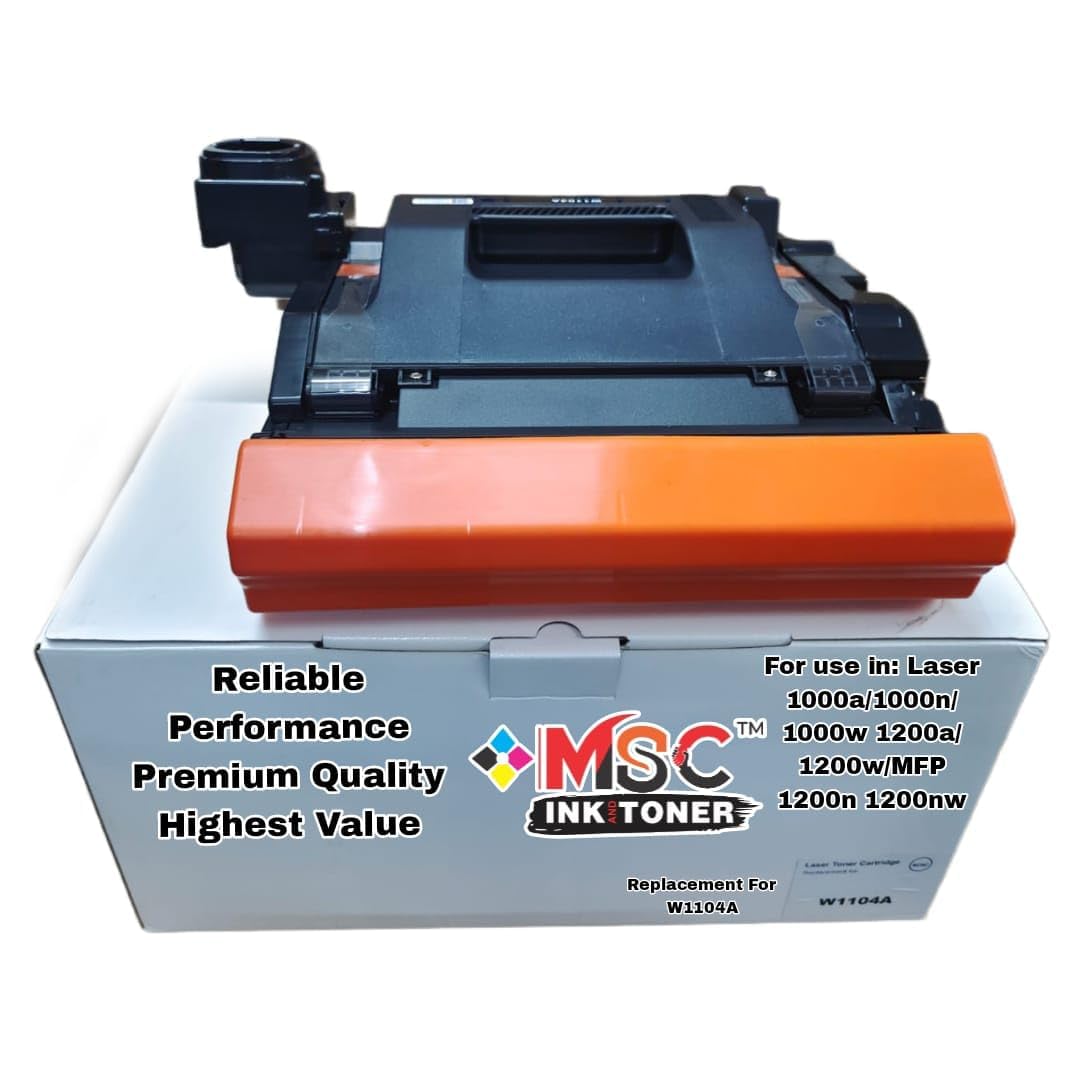 MSC INK AND TONER 104A / W1104A Compatible Imaging Drum Unit for HP Neverstop Laser Printer 1000a, 1000w, MFP 1200a, MFP 1200w,/ MFP1200n/1200nw Neverstop (with New Chip) IMP
