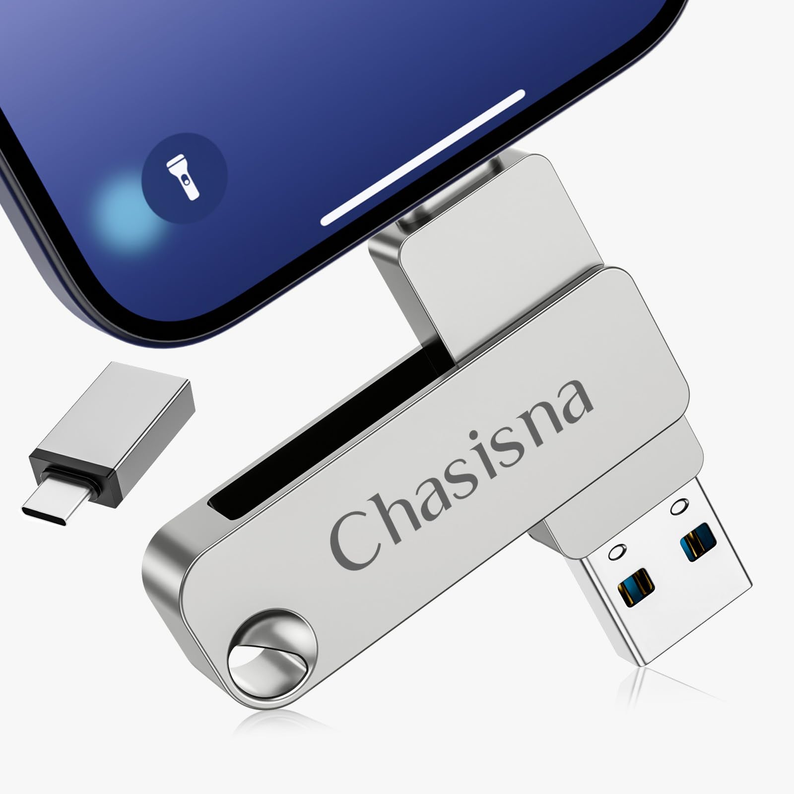 256 GB USB Stick for iPhone/iPad/PC/Android, 3-in-1 USB Stick iPhone with 1OS, Type C and USB Port, External Storage for Photos and Videos (No App Required)-image-24