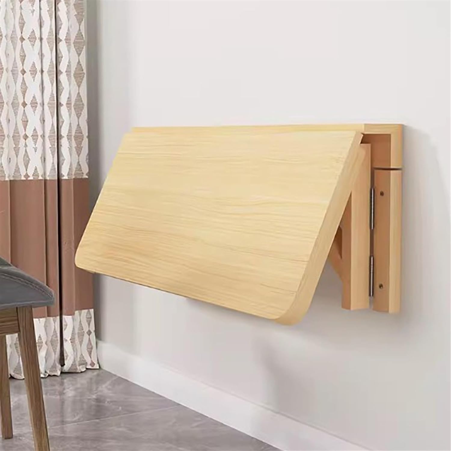 Klappbare Werkbank zur Wandmontage, platzsparend, schwimmend, Laptop-Schreibtisch, Klapptisch, Klapptisch, Wandmontage, Arbeitstisch für Arbeitszimmer und Heimbüro (Größe: 80 x 40 cm)