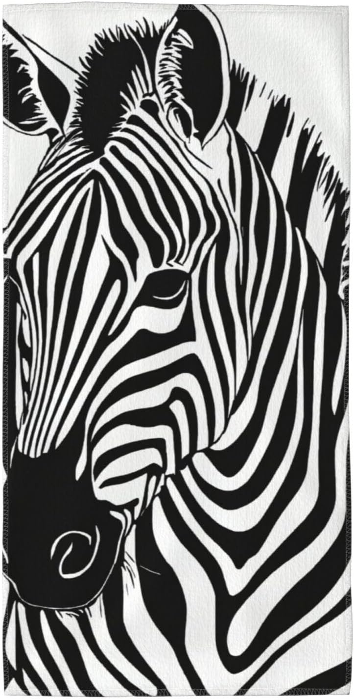 Zebra Print Print Hand Towels for Kitchen, Decorative Bathroom Towels Decor Farmhouse Cute for Men Women Gifts