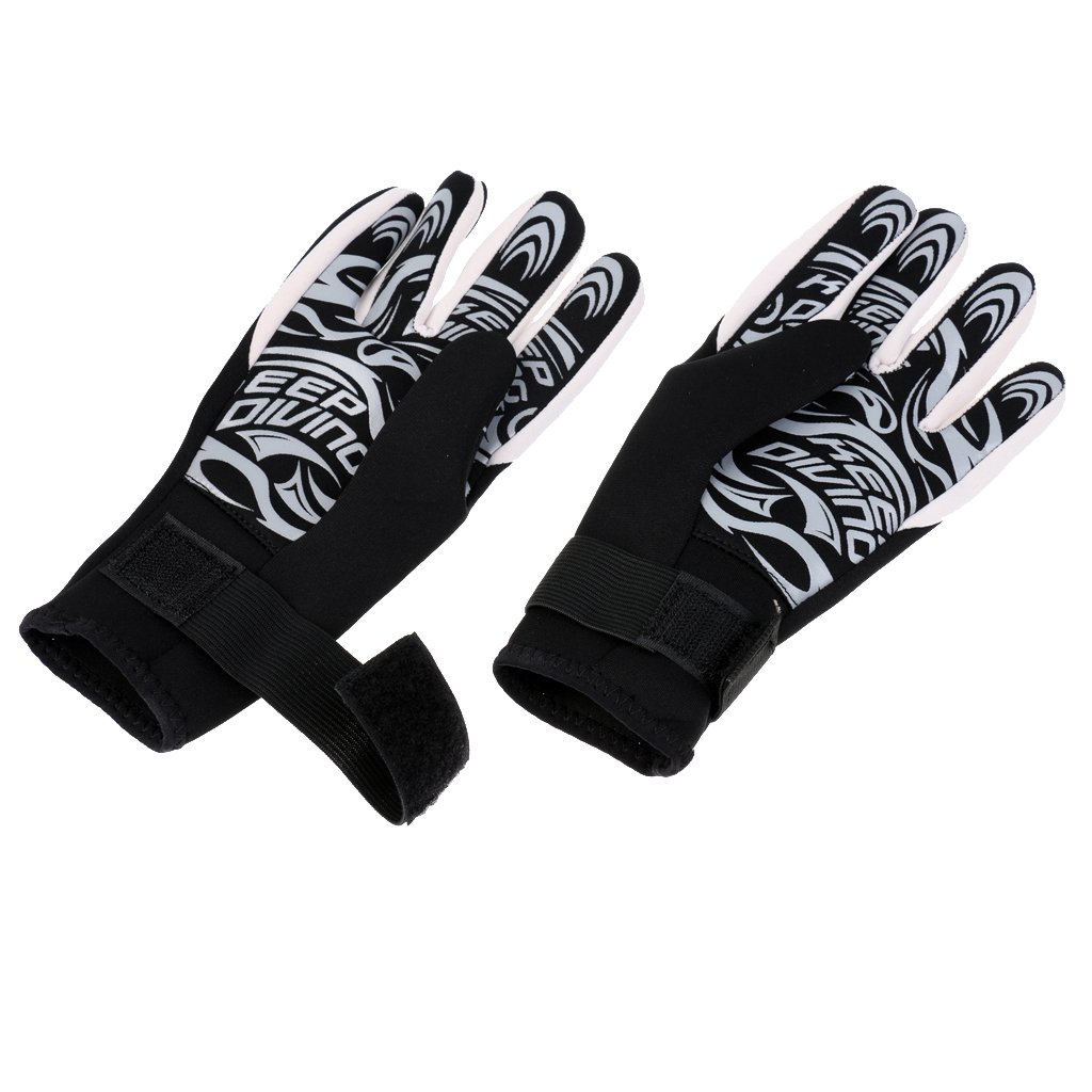 Tauchhandschuhe für Erwachsene, 3 mm, Neopren, bedruckt, rutschfest, Größe M, 1 Paar