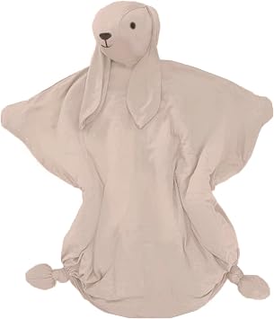 GUNAMUNA Unisex Lovey Blanket for Newborns and Toddlers, Soft Stuffed Bunny Security Comforter, One Size, Blush