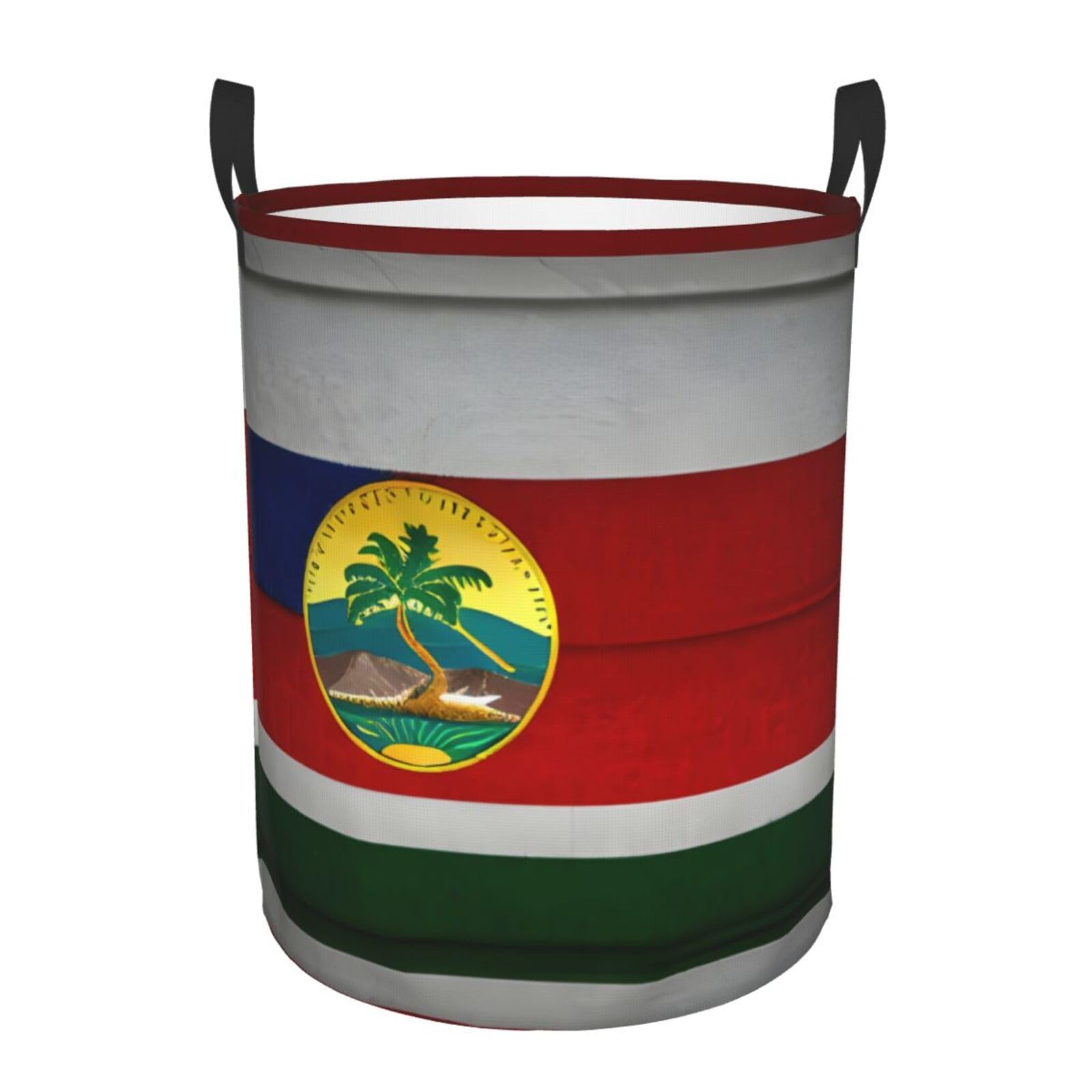 M Collapsible Round Flag of Hawaii American Print Laundry Hamper