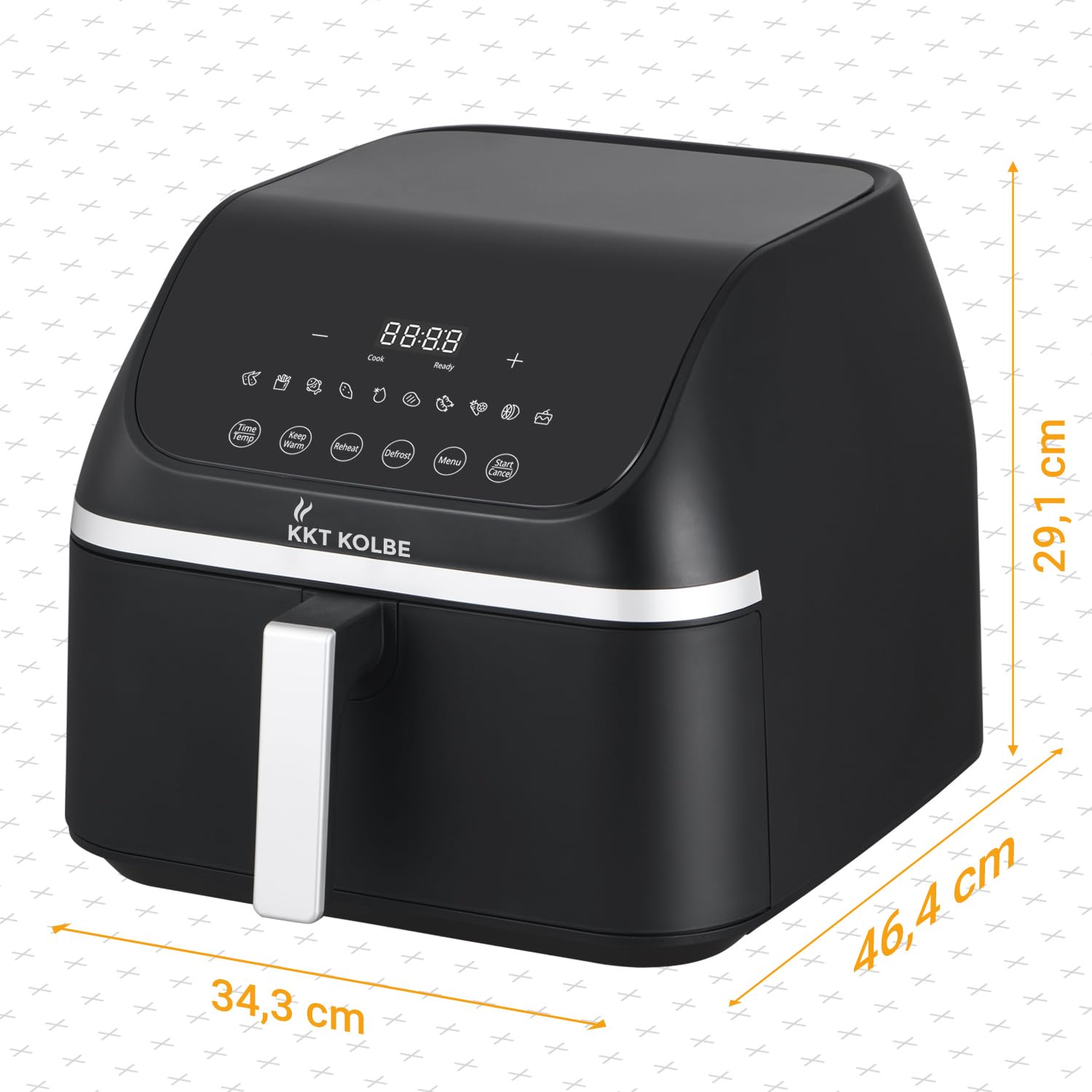 KKT KOLBE AF8500 frytkownica na gorące powietrze, 8,5 l, 10 programów, 13 funkcji, bardzo ciche smażenie bez oleju i tłuszczu, 1 szuflada
