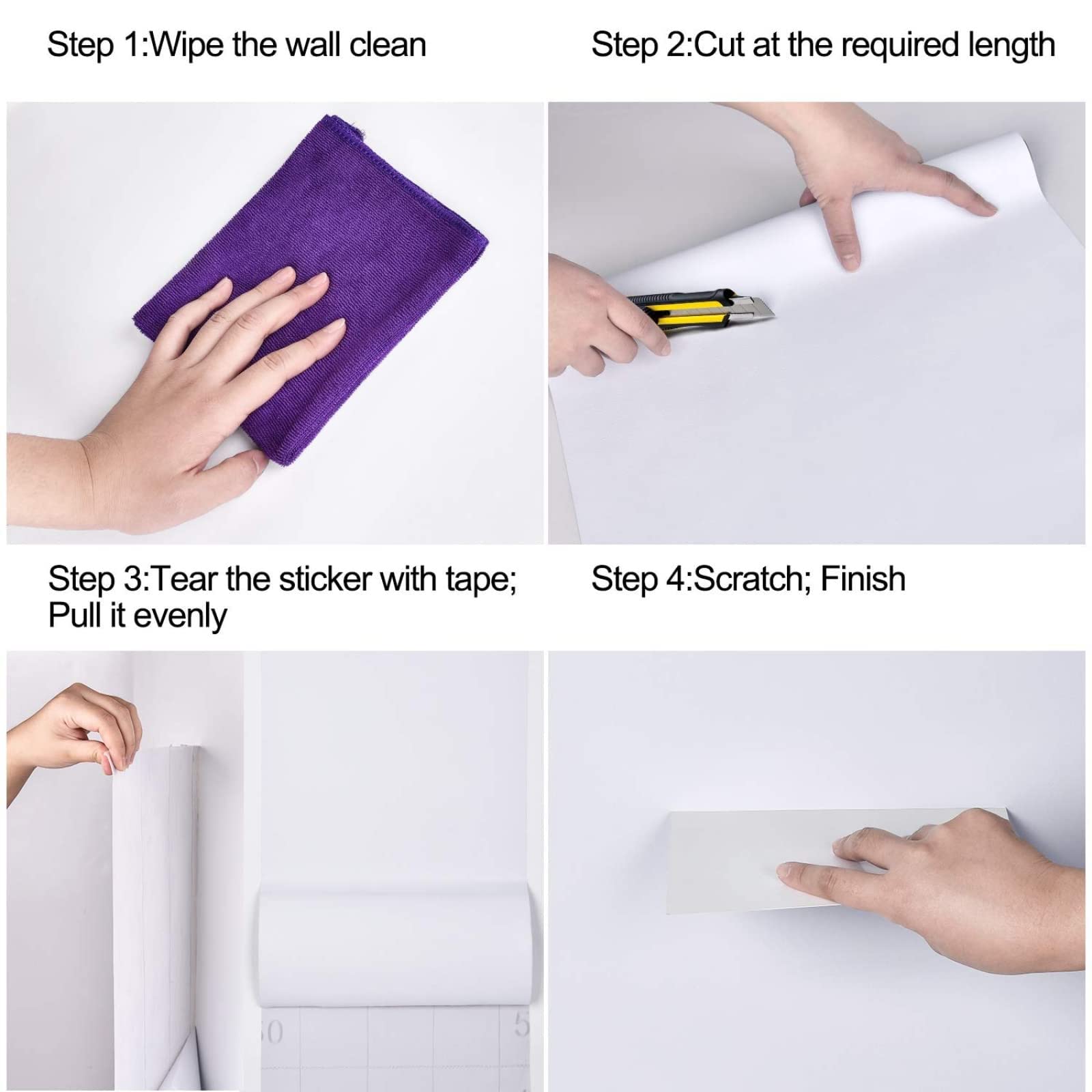 Frisia mural adhesivo de papel pintado impermeable de PVC zócalo de cocina y baño, decoración de pared, borde de tablón de anuncios cortado, 10 cm x 500 cm