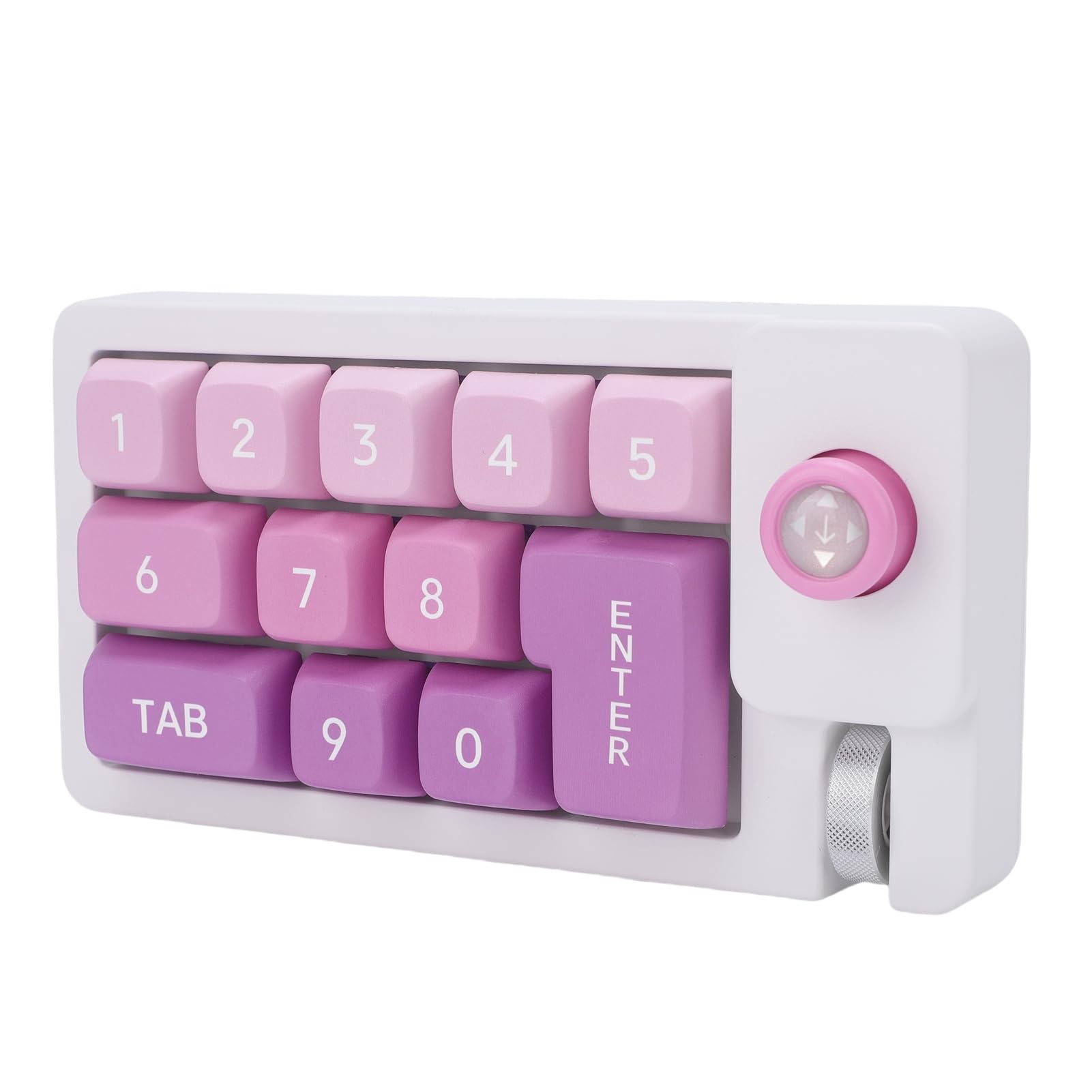 Pavé Numérique Mécanique, Clavier Macro Filaire USB 12 Touches échangeables à Chaud avec Rétroéclairage RVB, Joystick et Touches Programmables, pour Ordinateur Portable (Green)