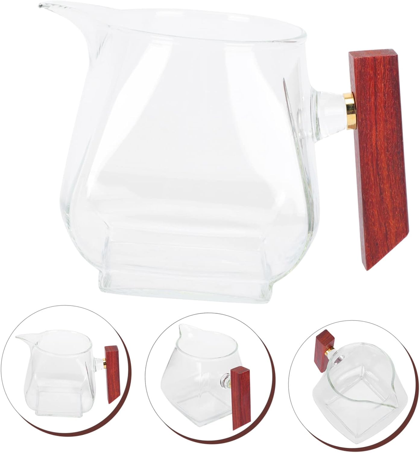 Glass Tea Divider Heat Resistant Japanese Style Wooden Handle