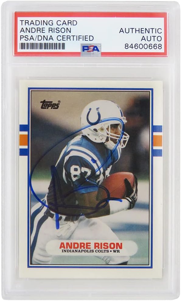 Andre Rison Signed Colts 1989 Topps Rookie Football Trading Card #102T - (PSA/DNA Encapsulated)