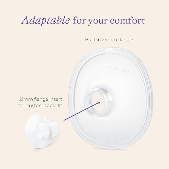 Lansinoh DiscreetDuo Extra Pumping Set, Breast Pump Accessories Kit | Replacement Parts Kit with Milk Collection Cups, 24mm Flanges, Bottles & Valves, Wearable Pump Accessories, BPA/BPS Free