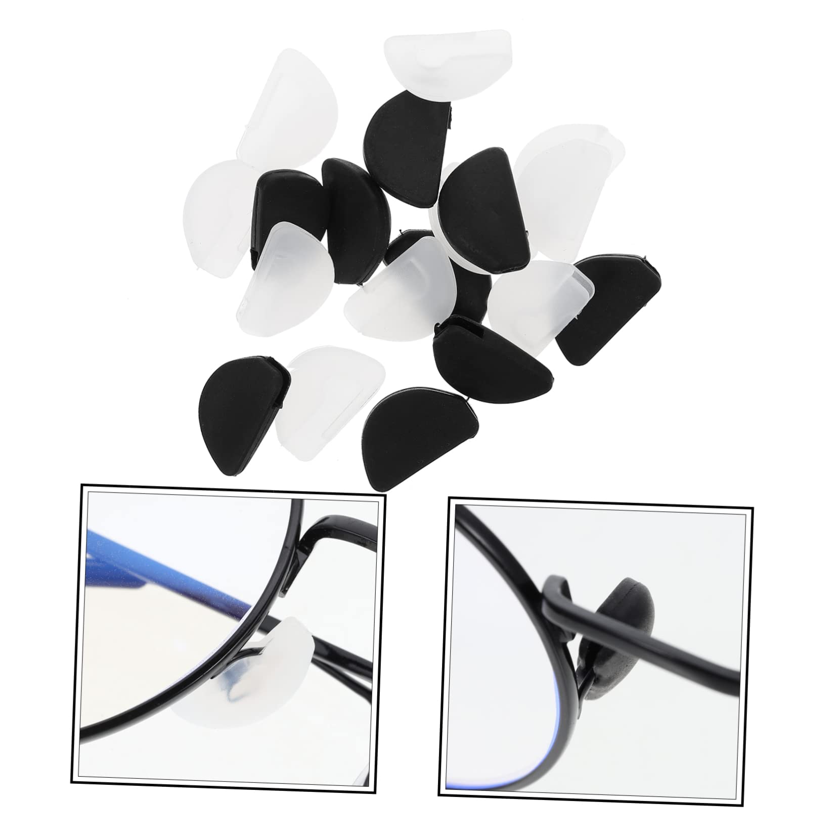 Healeved 100paia Cuscinetti Antiscivolo Silicone Per Occhiali Di Naselli Regolabili Compatibili Con Vari Modelli Alta Durabilità e Comfort Assicurato